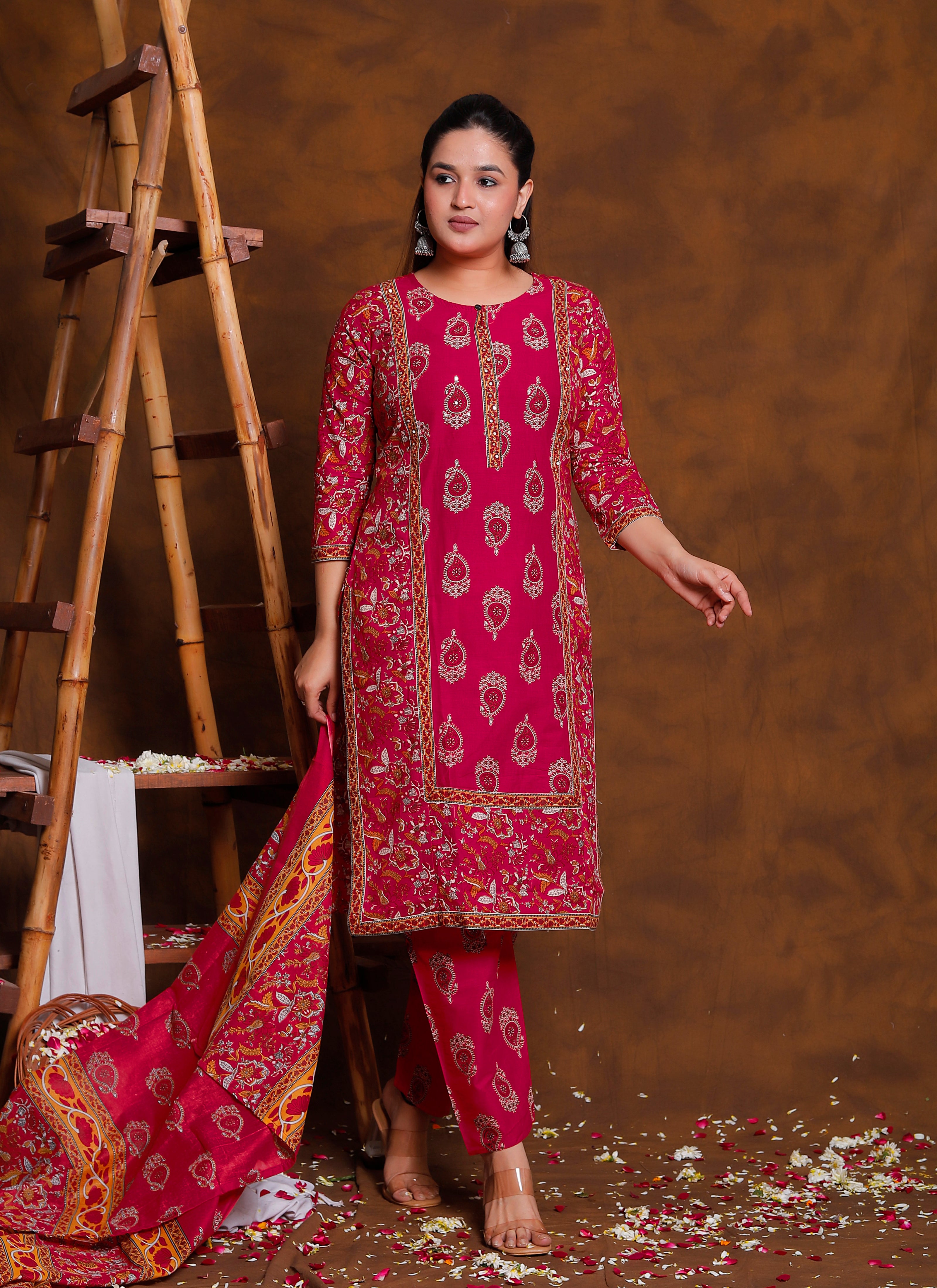 Basanti Gulbahar 3 Piece Suit Set