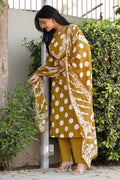 Ambrue Mustard Riwaayat Suit Set