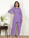 Lavender Airport Viral Style Cord Set