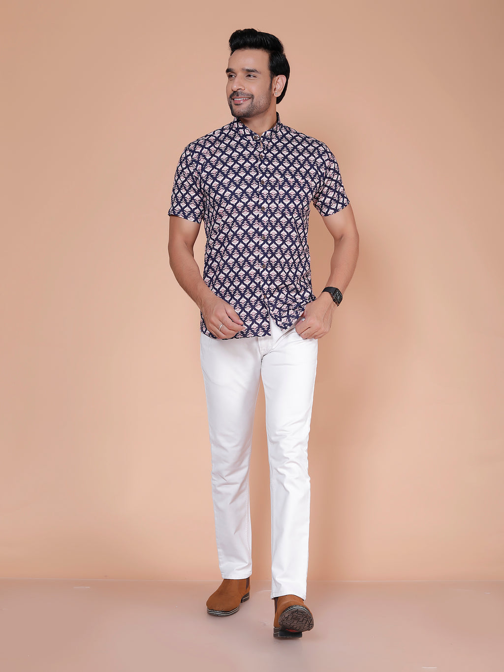 Royal Stride Casual Shirt Black - Not just a shirt – a black statement in cotton comfort.