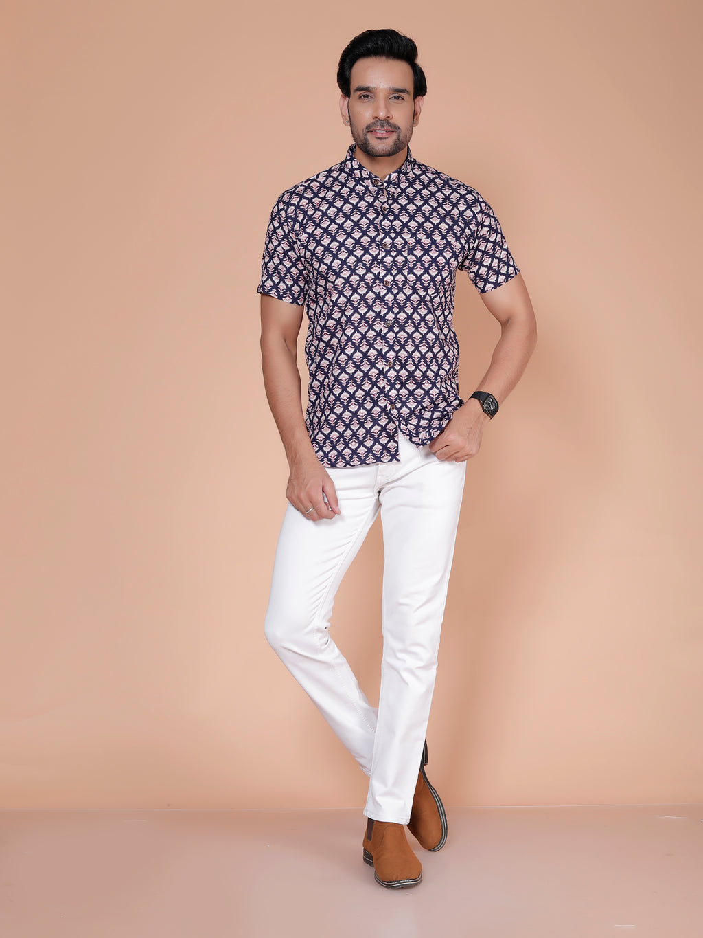 Royal Stride Casual Shirt Black - Not just a shirt – a black statement in cotton comfort.
