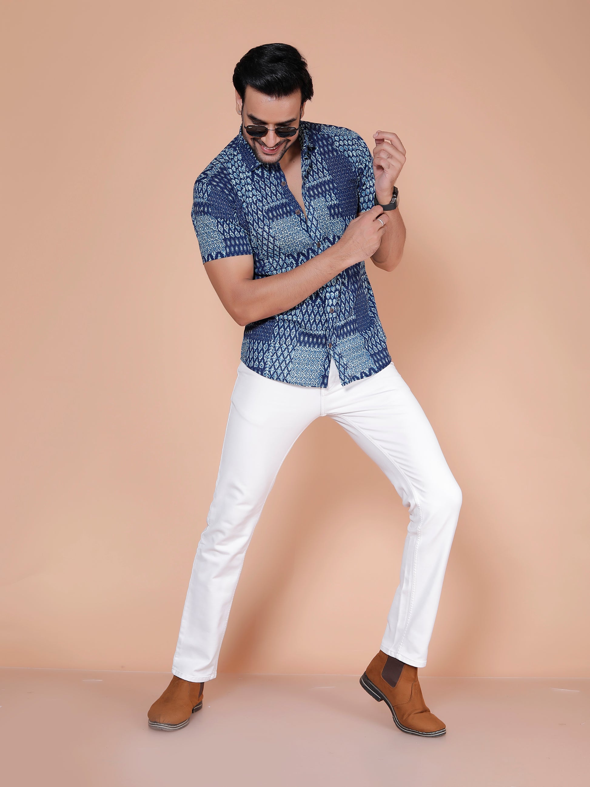  Navy Blue Casual Shirt 
