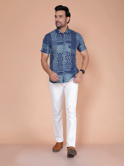  Navy Blue Casual Shirt 