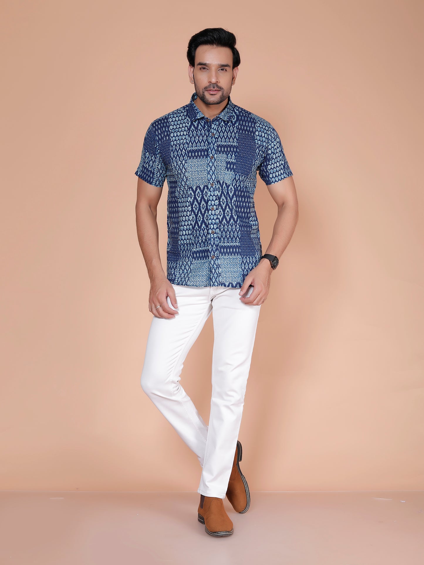  Navy Blue Casual Shirt 