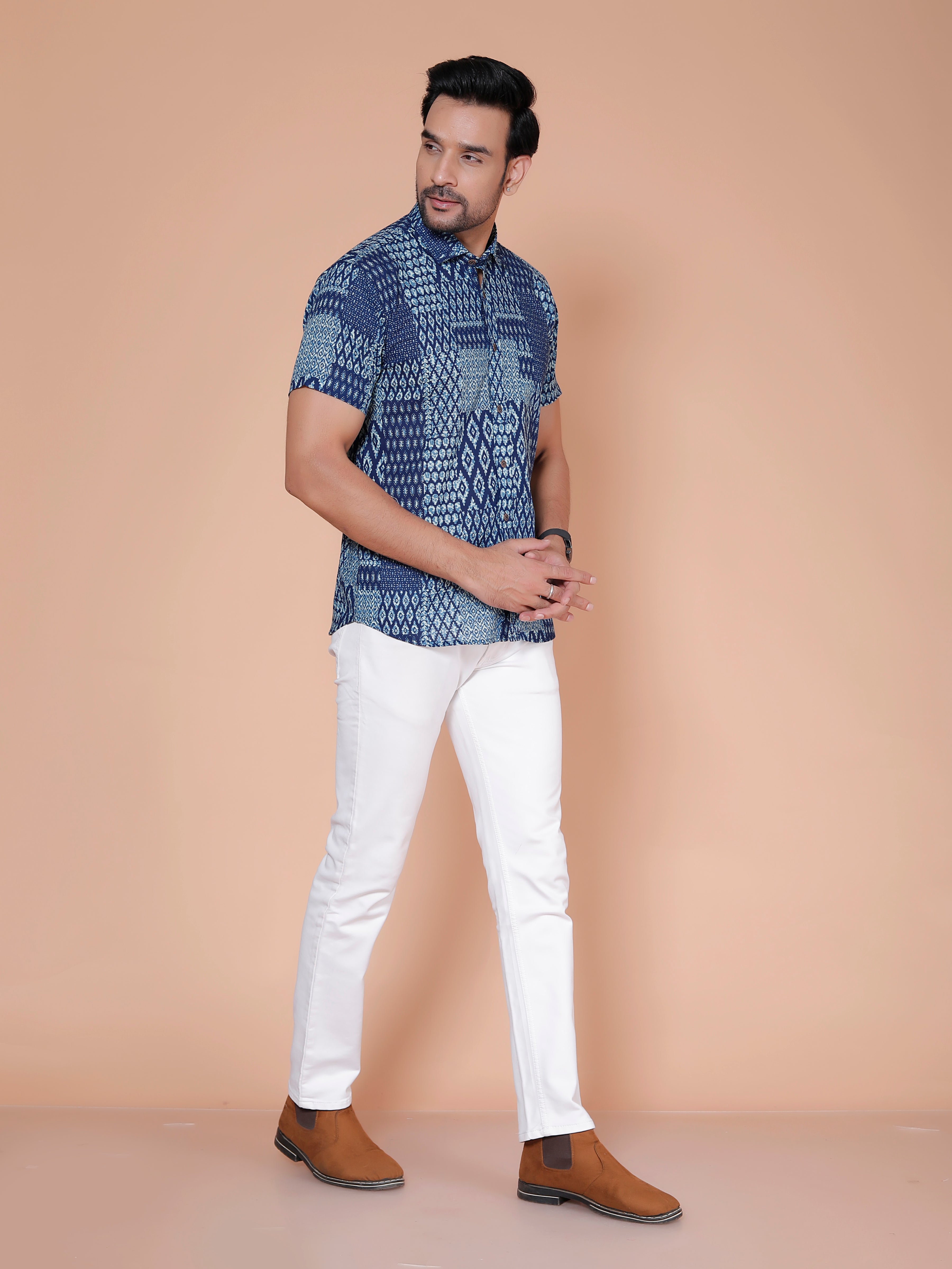 Navy Blue Casual Shirt