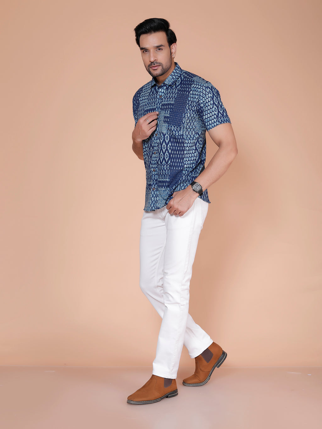 Navy Blue Casual Shirt
