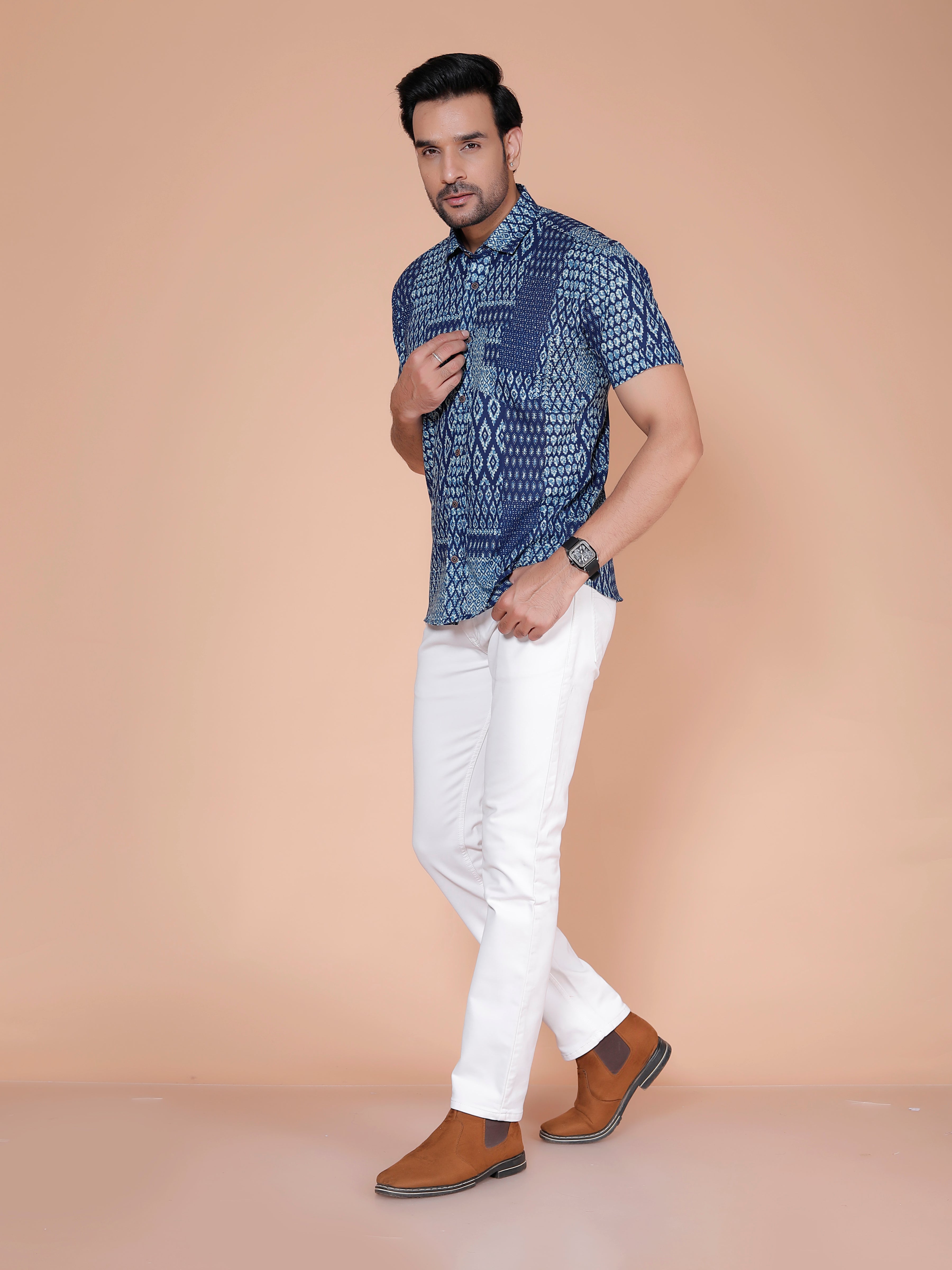Navy Blue Casual Shirt