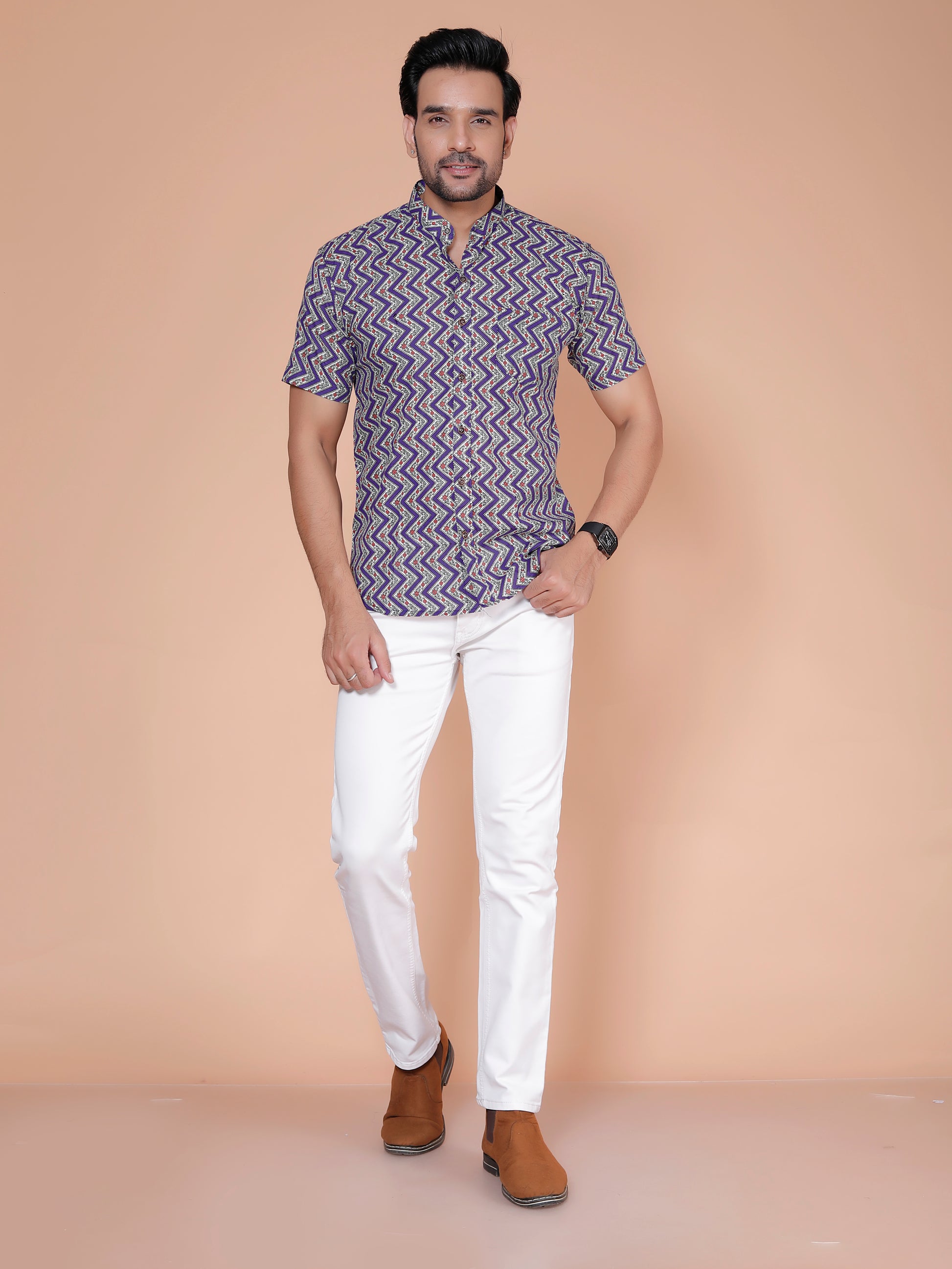 Blue Casual Shirt For Men