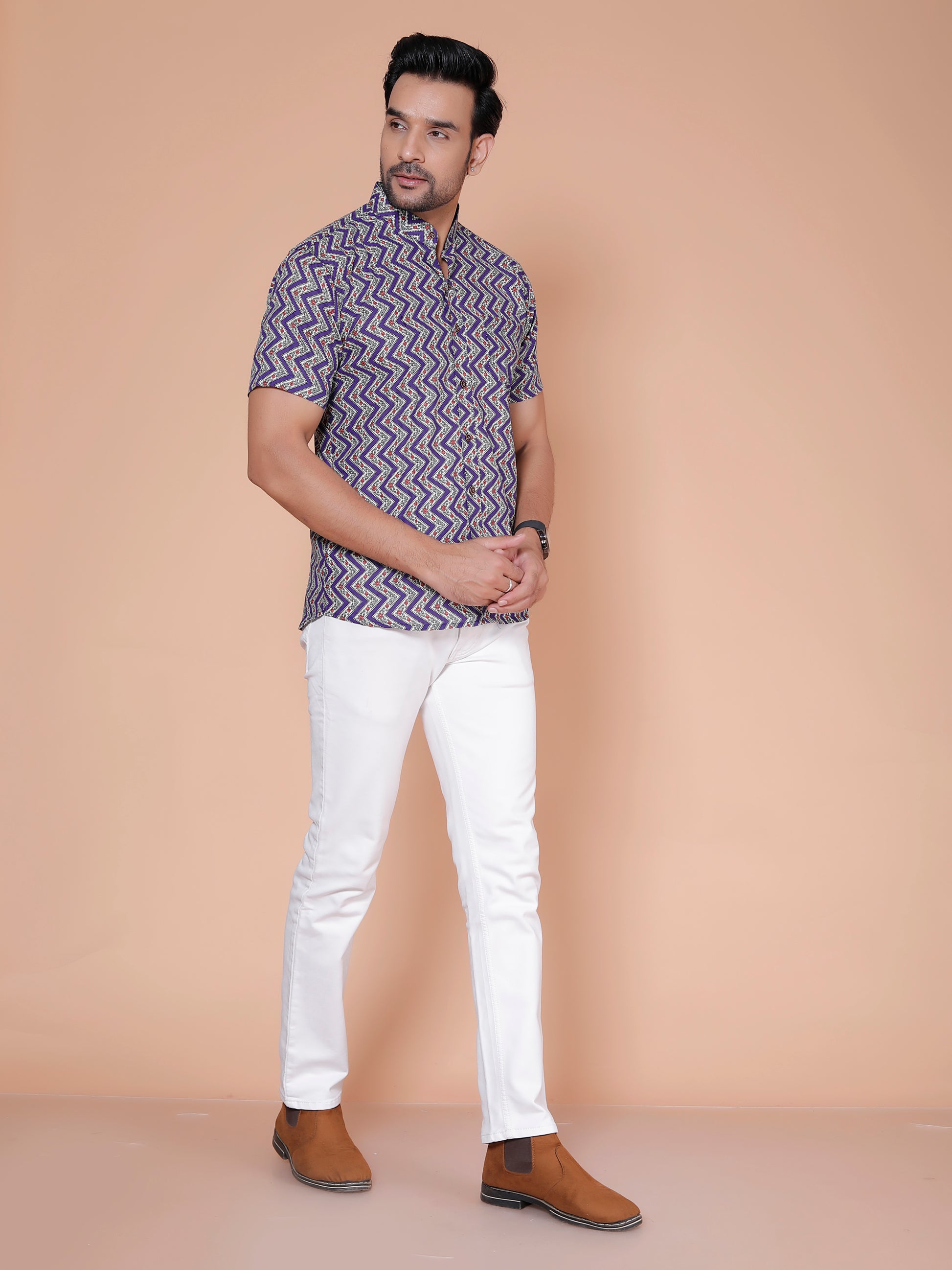 Blue Casual Shirt For Men