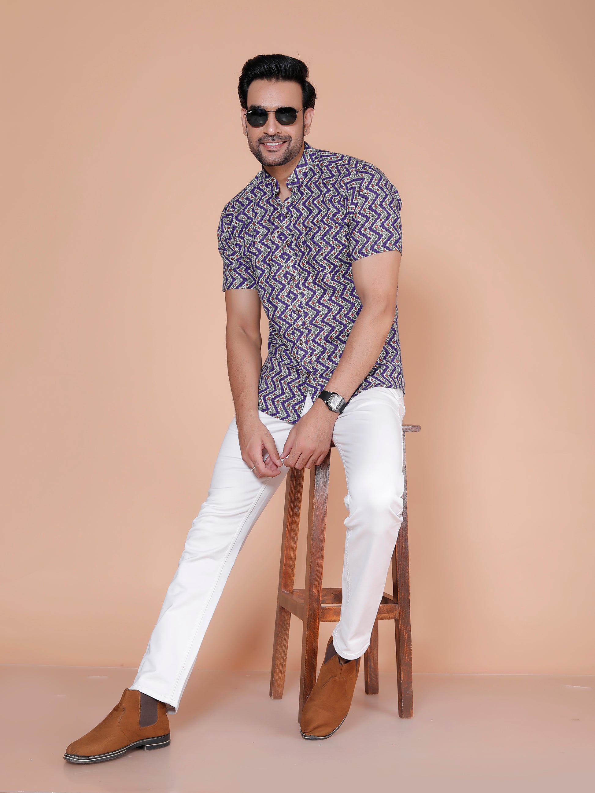 Blue Casual Shirt For Men