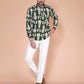 Royal Green Block Print Short Kurta