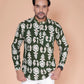 Royal Green Block Print Short Kurta
