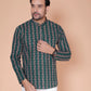 Forest Stripes Handblock Cotton Short Kurta - Where effortless style meets Nature charm