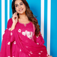 BANDHANI PRINT EMBROIDERD PINK  SUIT SET