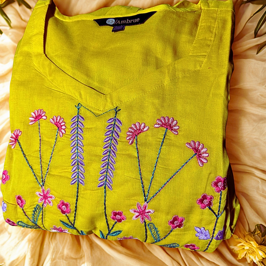 SUTA - MUL COTTON EMBROIDERED FROCK