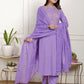 Purple Cotton Suit Set 