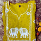 Bandhani Print Embroidered Yellow Suit Set