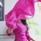 Royal Fuchsia Radiance – Pure Chanderi Silk Handcrafted 3-Piece Suit Set - An Ode to Timeless Indian Grandeur.
