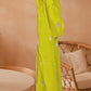 Bandhani Print Embroidered Yellow Suit Set