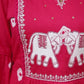 BANDHANI PRINT EMBROIDERD PINK  SUIT SET